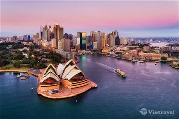 Combo Úc: Vé máy bay khứ hồi + 02 đêm khách sạn Sydney 3 sao | Tặng gói xe đưa đón từ sân bay Sydney về thành phố và hướng dẫn viên làm thủ tục từ sân bay Việt Nam