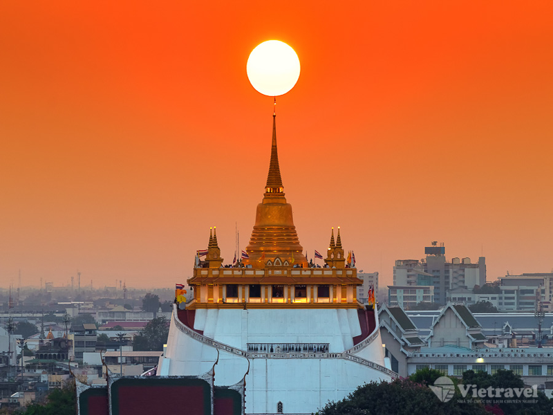 BANGKOK - WAT SAKET - ĂN TRƯA TẠI BAIYOKE SKY     (Ăn sáng, ăn trưa,ăn tối tự túc)